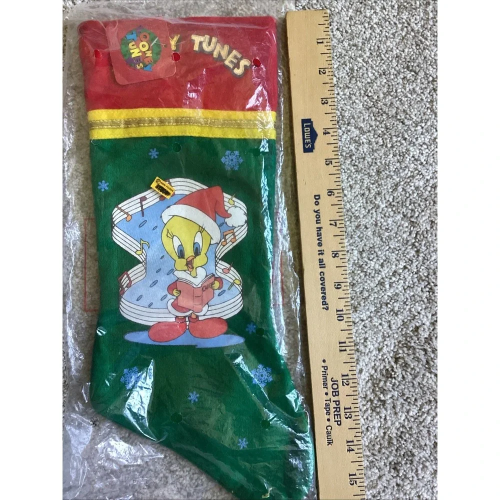 Tweety Bird Looney Tunes Christmas Stocking 1995 Vintage New Old Stock NOS